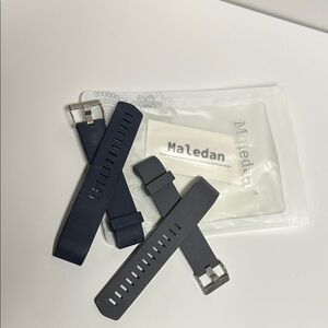 Maledan Silicone Watch Bands - Navy & Charcoal